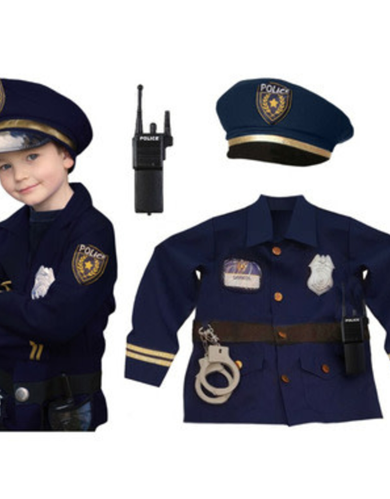 Great Pretenders Police Officer Set  Includes 5 Accessories Navy Size 3-4