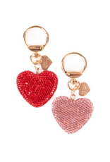 Great Pretenders Sparkling Crystal Heart Bag Charm, Assorted