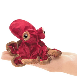 FOLKMANIS Mini Red Octopus Finger Puppet