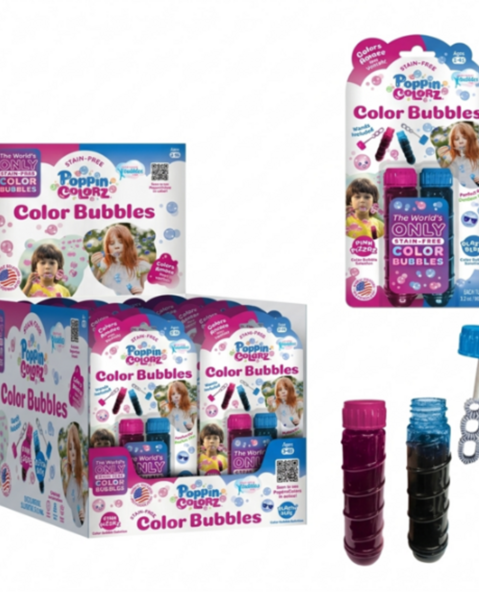 South Beach bubbles + Toys PoppinColorz 2-Pack Color Bubbles