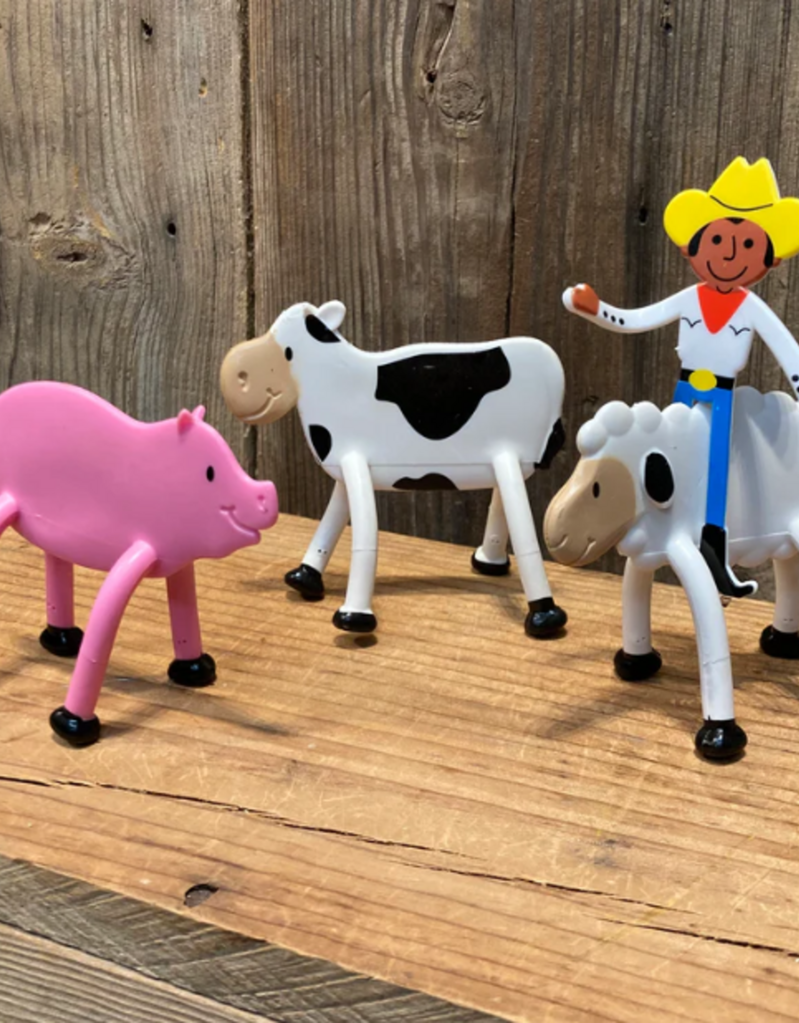 Bendy Farm Animals 4" Asst (Cow,Sheep,Pig)