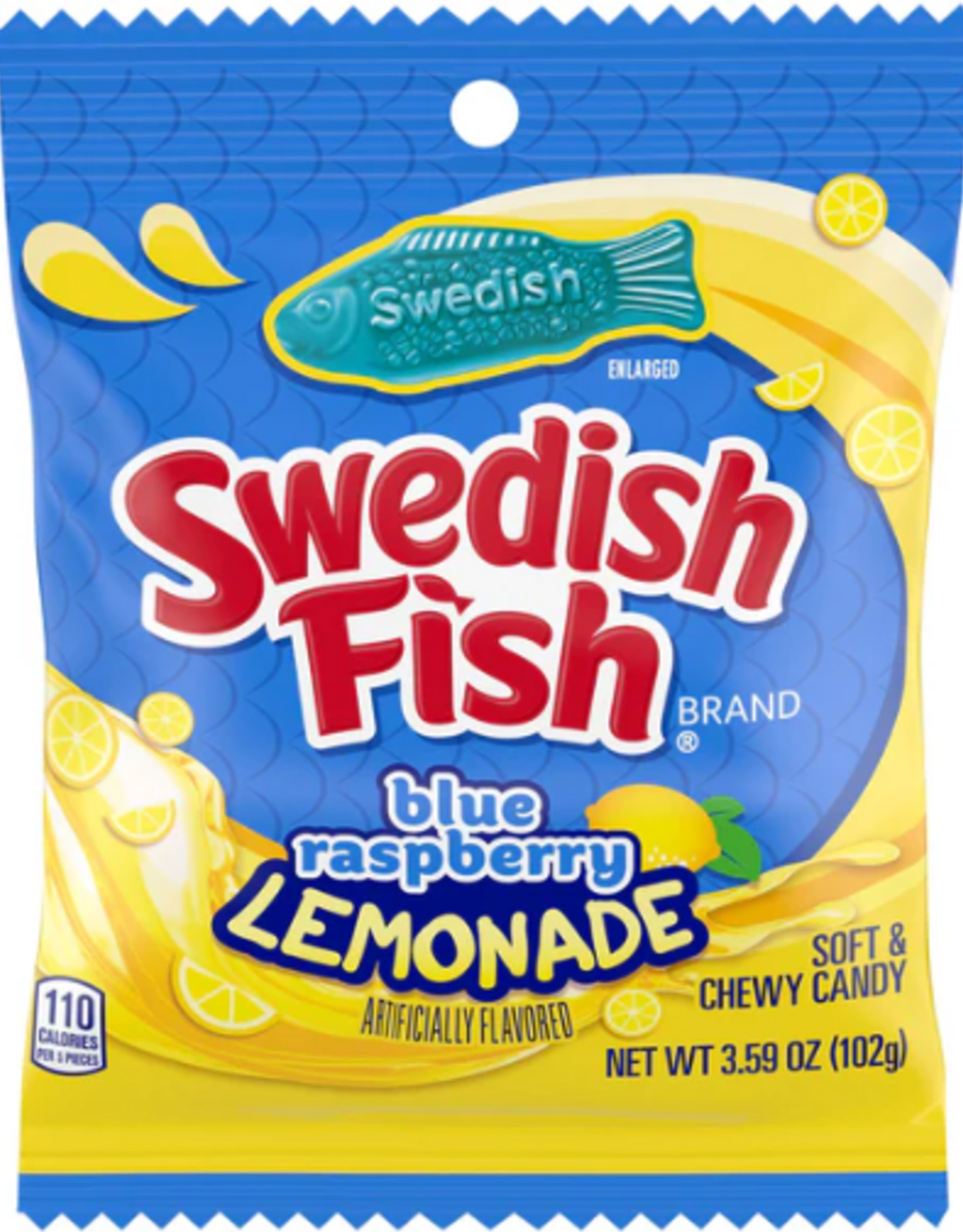 Swedish Fish Swedish Fish Blue Raspberry Lemonade Peg Bag 3.59oz 12ct