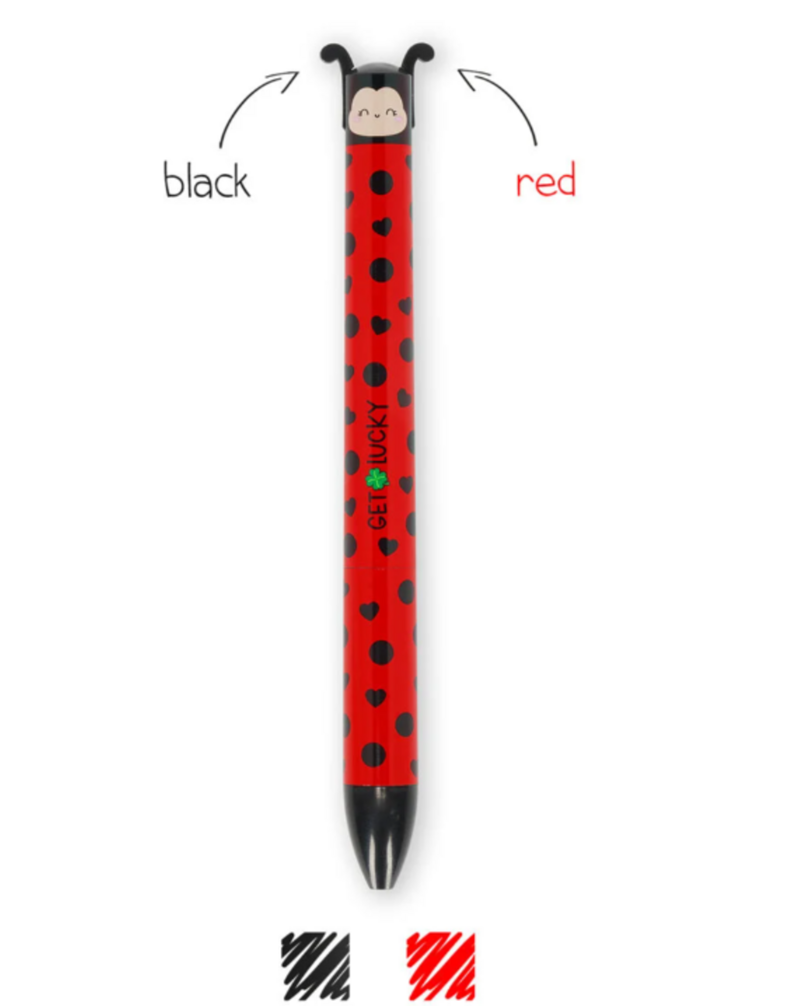 Legami Legami 2-Colour Click Pen - Ladybug