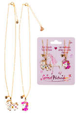 Great Pretenders Bejewelled Unicorns Tear and Share Necklace