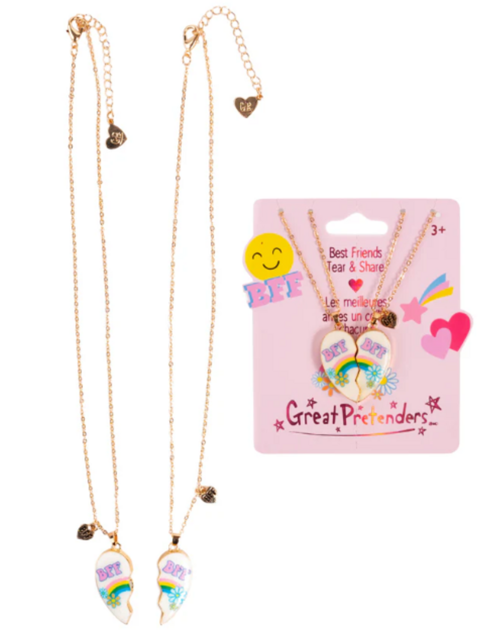 Great Pretenders Bodacious Besties Tear and Share Necklace