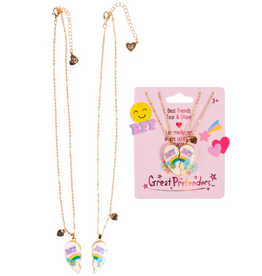 Great Pretenders Bodacious Besties Tear and Share Necklace