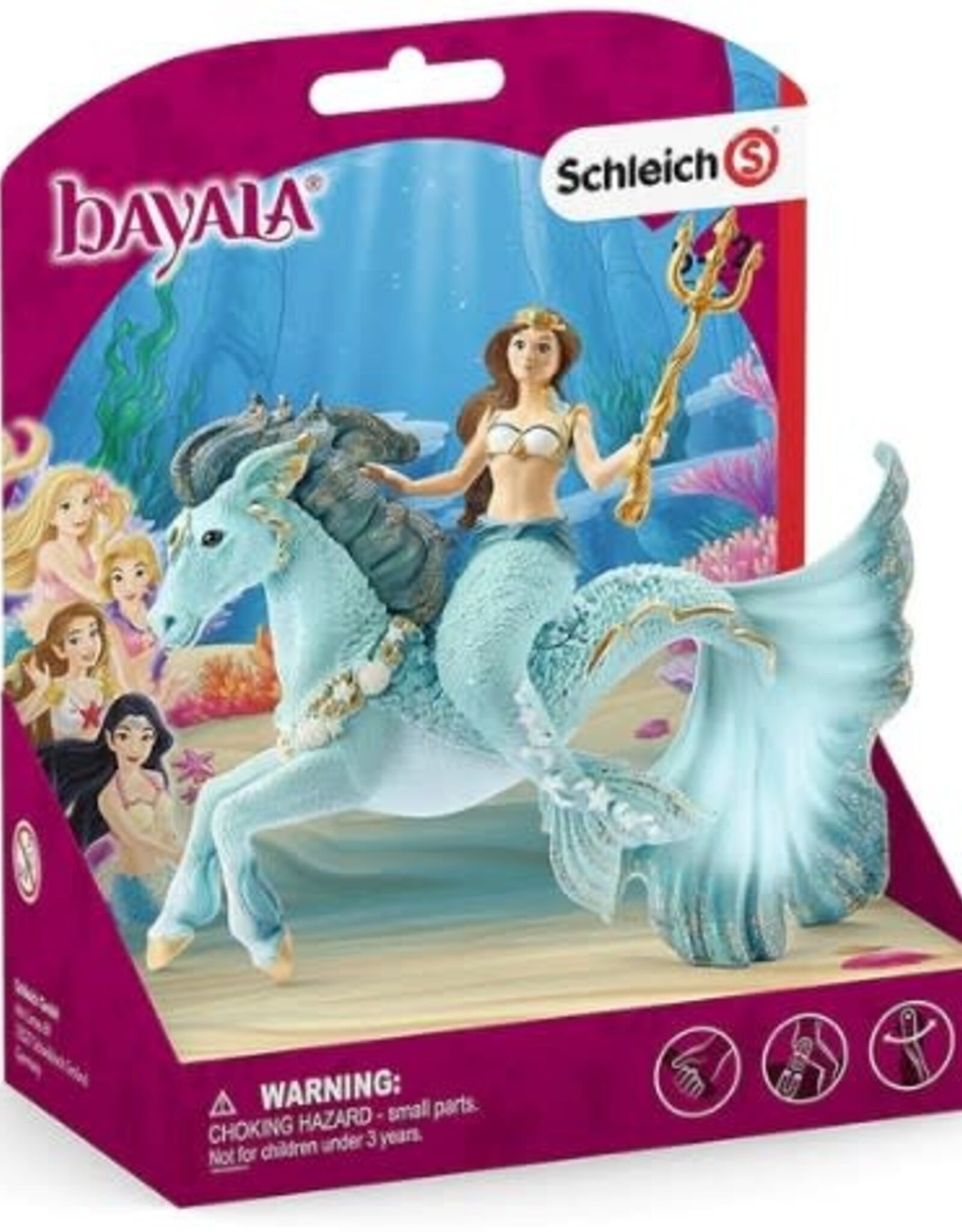 Schleich Mermaid Eyela on underwater horse 70594