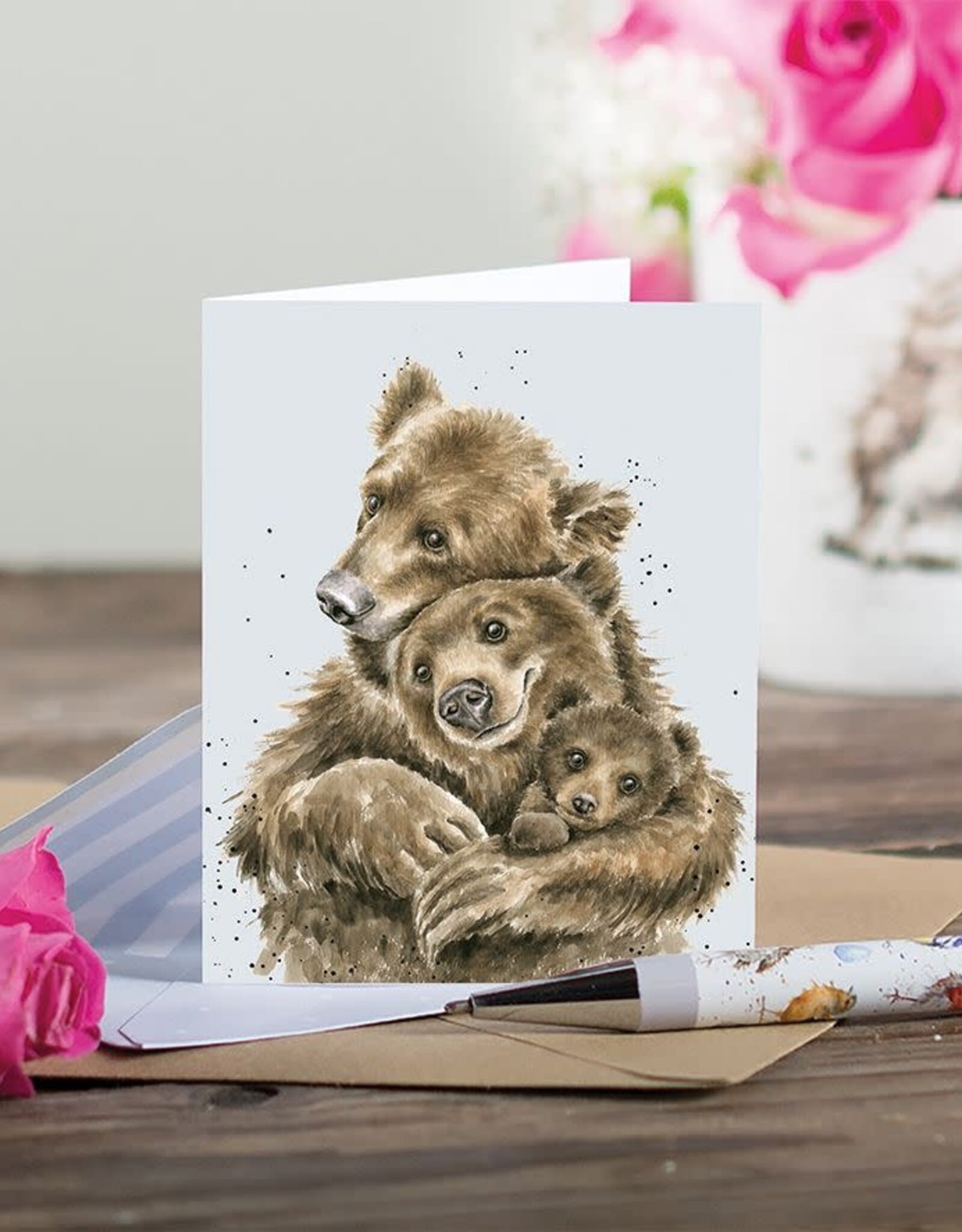 Wrendale Design Card - Bear Hugs Gift Enclosure Card