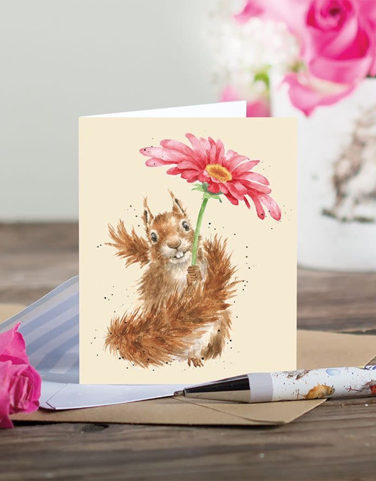 Wrendale Design Card - Flowers Come After Rain Gift Enclosure Card