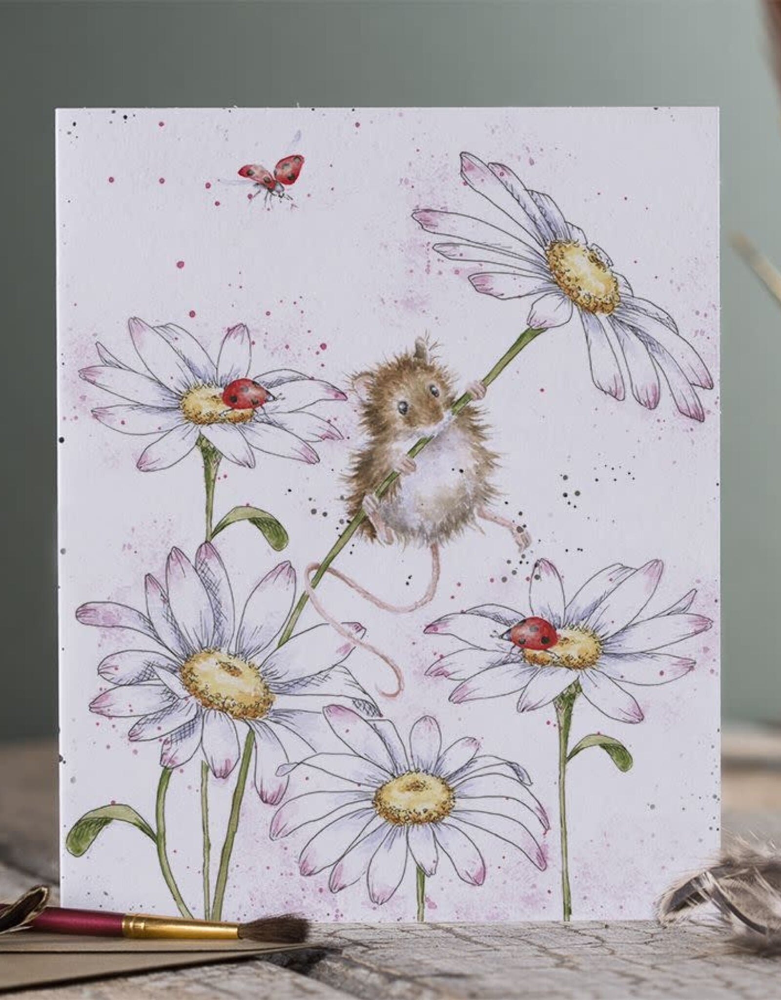 Wrendale Design Card - Oops a Daisy Single Card