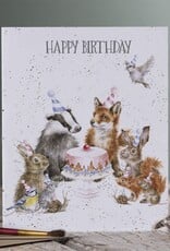 Wrendale Design Card - Birthday 'Woodland Party' Woodland Animal Single Card