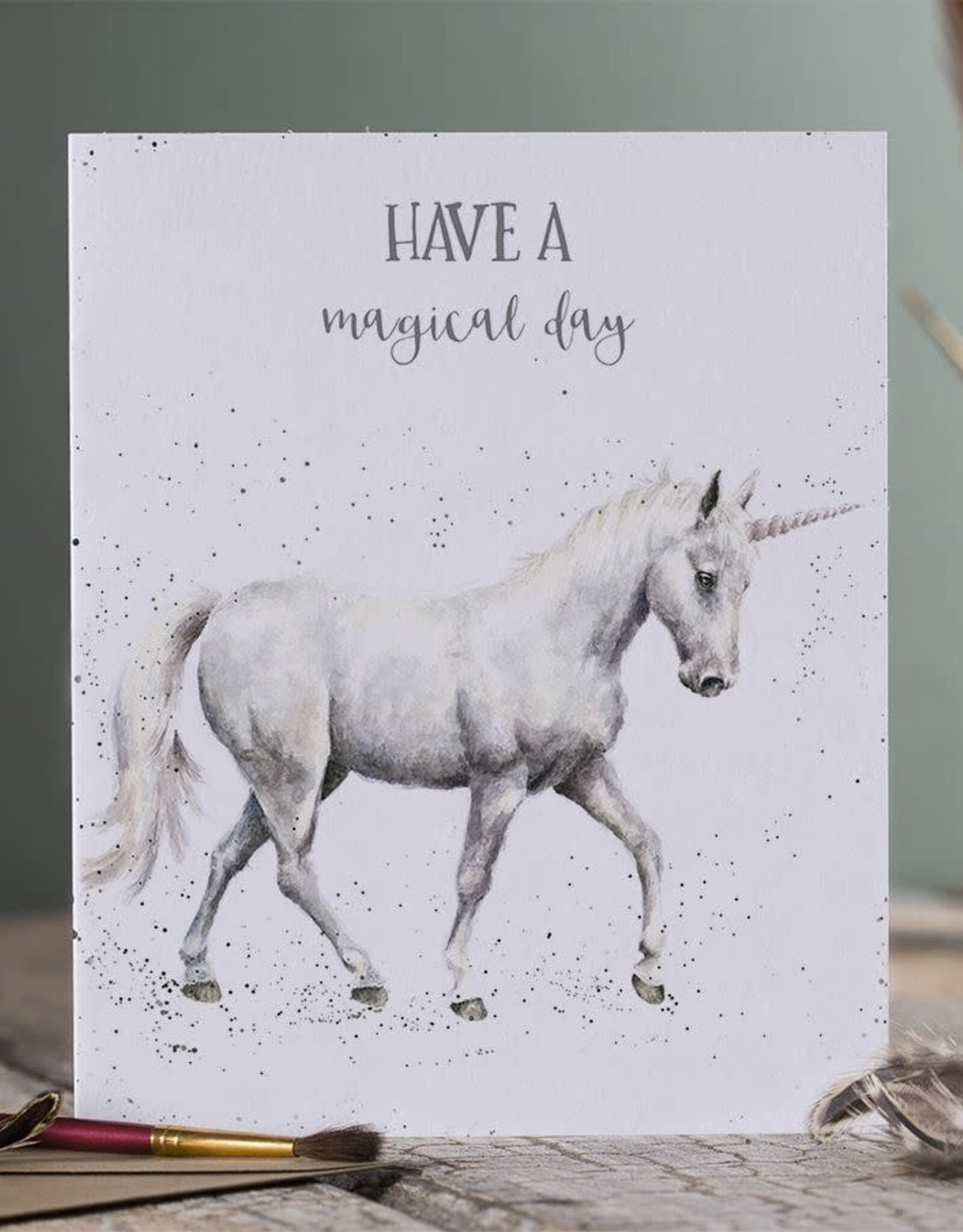 Wrendale Design Card - Birthday 'Magical Day' Unicorn Single Card