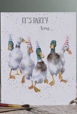 Wrendale Design Card - Birthday 'Party Time' Duck Single Card