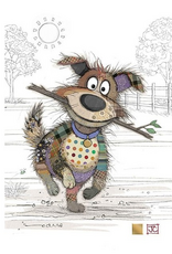 Bug Art Greeting Card - Dougie Dog