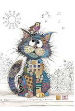 Bug Art Greeting Card - Charlie Cat