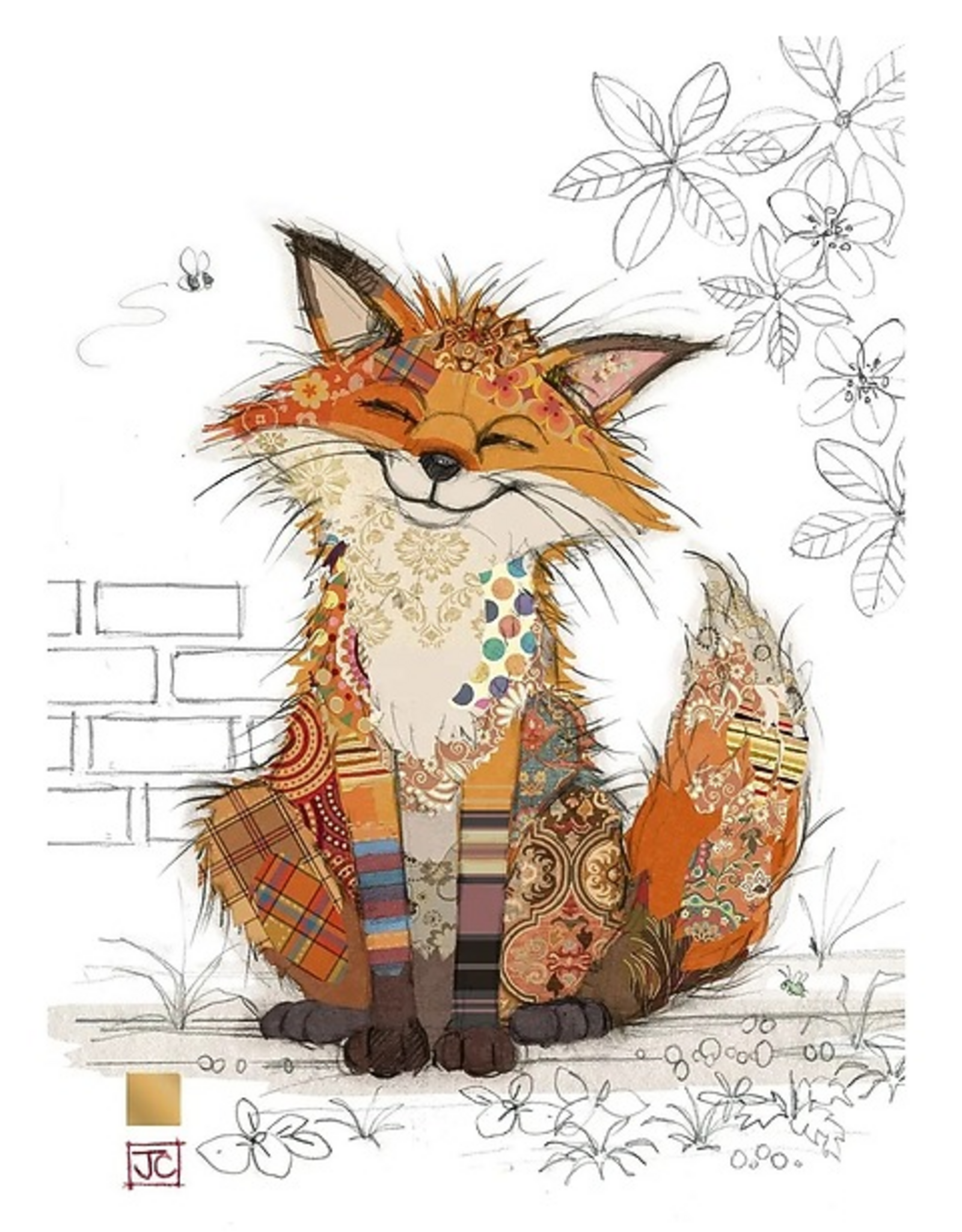 Bug Art Greeting Card - Frankie Fox