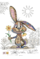 Bug Art Greeting Card - Truffle Rabbit