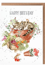 Wrendale Design Card - Birthday 'Purrrfect Birthday' Cat Single Card