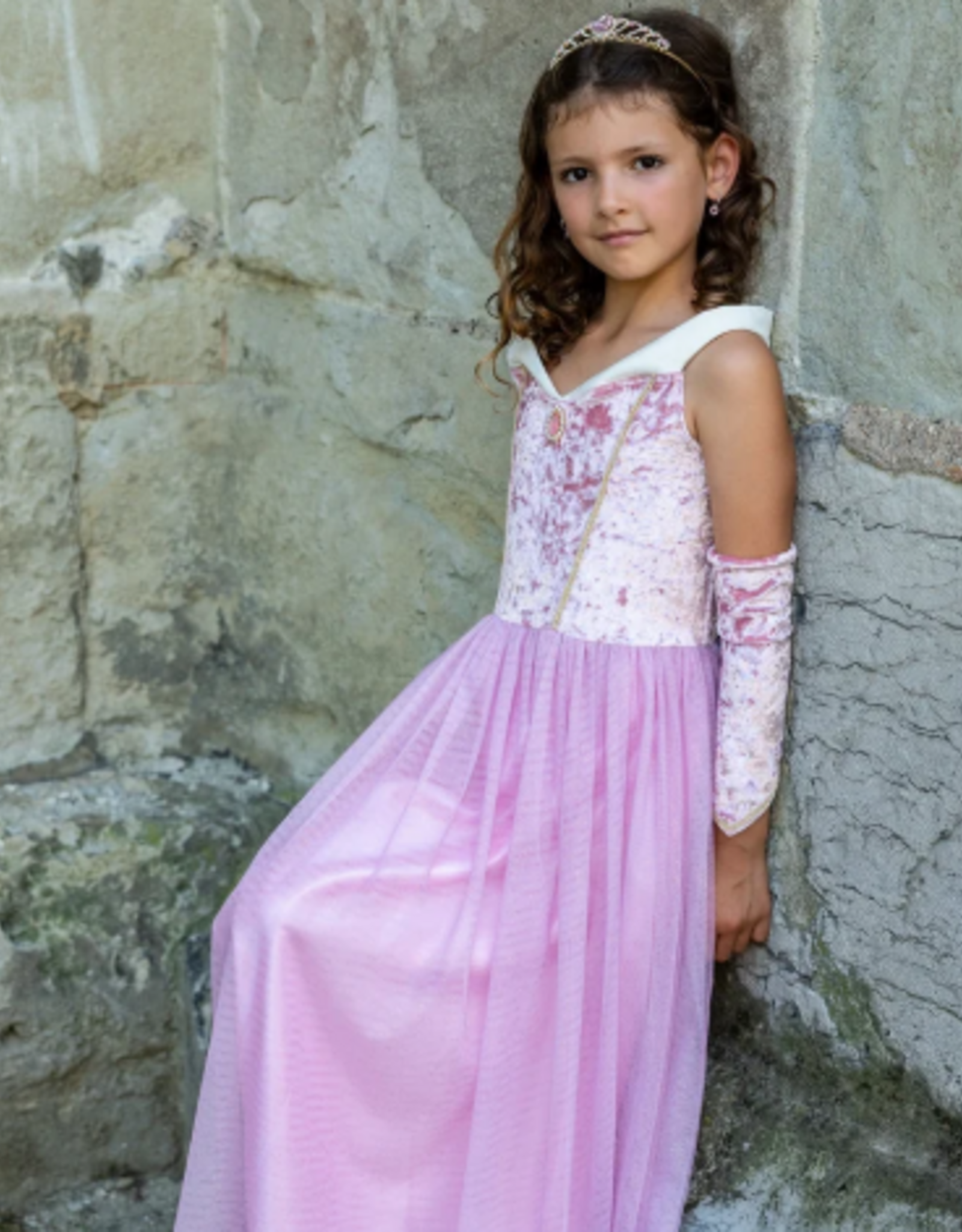 Great Pretenders Velvety Soft Sleeping Sweetheart Princess Gown w/arm warmers Size 3-4