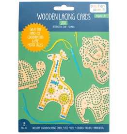 Stephen Joseph WOODEN LACING CARDS ZOO