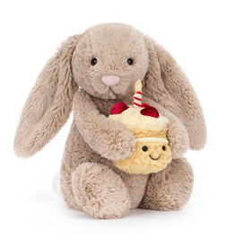 Jellycat Bashful Beige Bunny 'Birthday'
