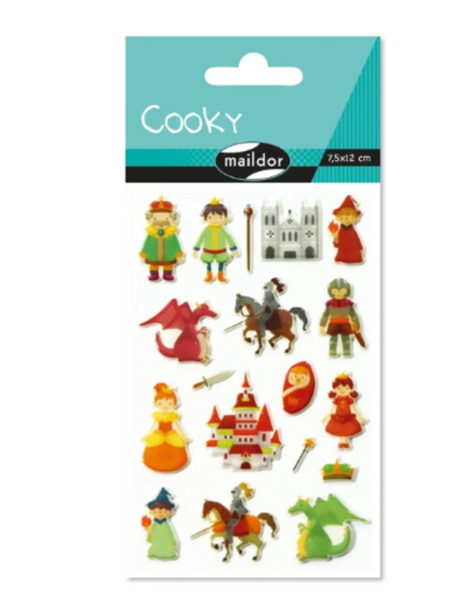 maildor Cooky Stickers Medieval Times 18 stickers