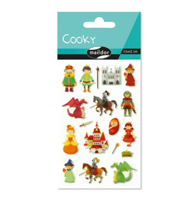 maildor Cooky Stickers Medieval Times 18 stickers