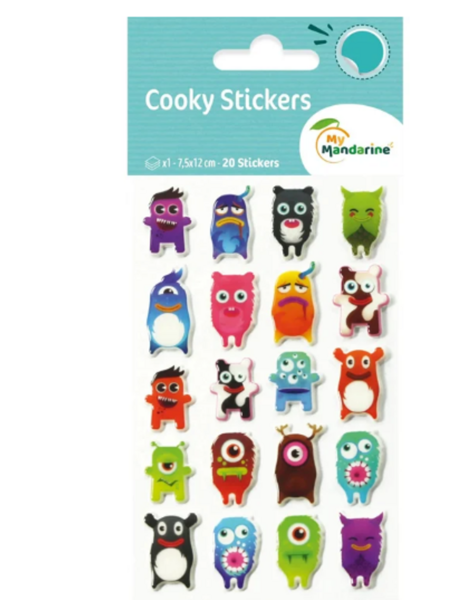 maildor Cooky Stickers Monsters 20 stickers
