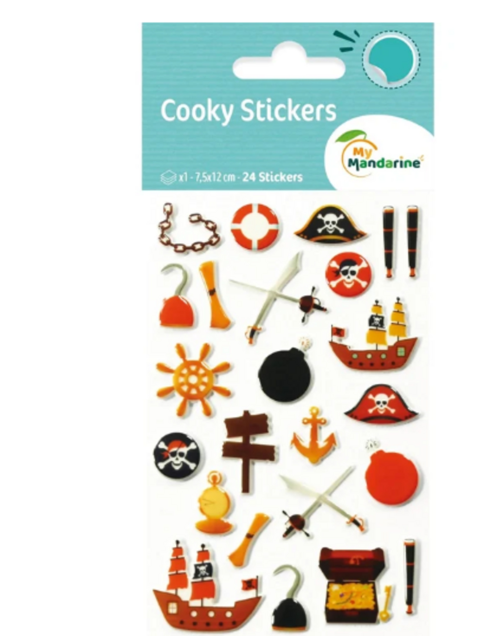 maildor Cooky Stickers Pirates 24 stickers