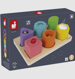 Janod IWOOD SHAPES & PUZZLE - 6 BLOCKS