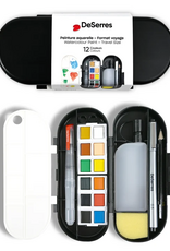 DeSerres WATERCOLOUR TRAVEL KIT-17 PIECES