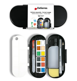 DeSerres WATERCOLOUR TRAVEL KIT-17 PIECES