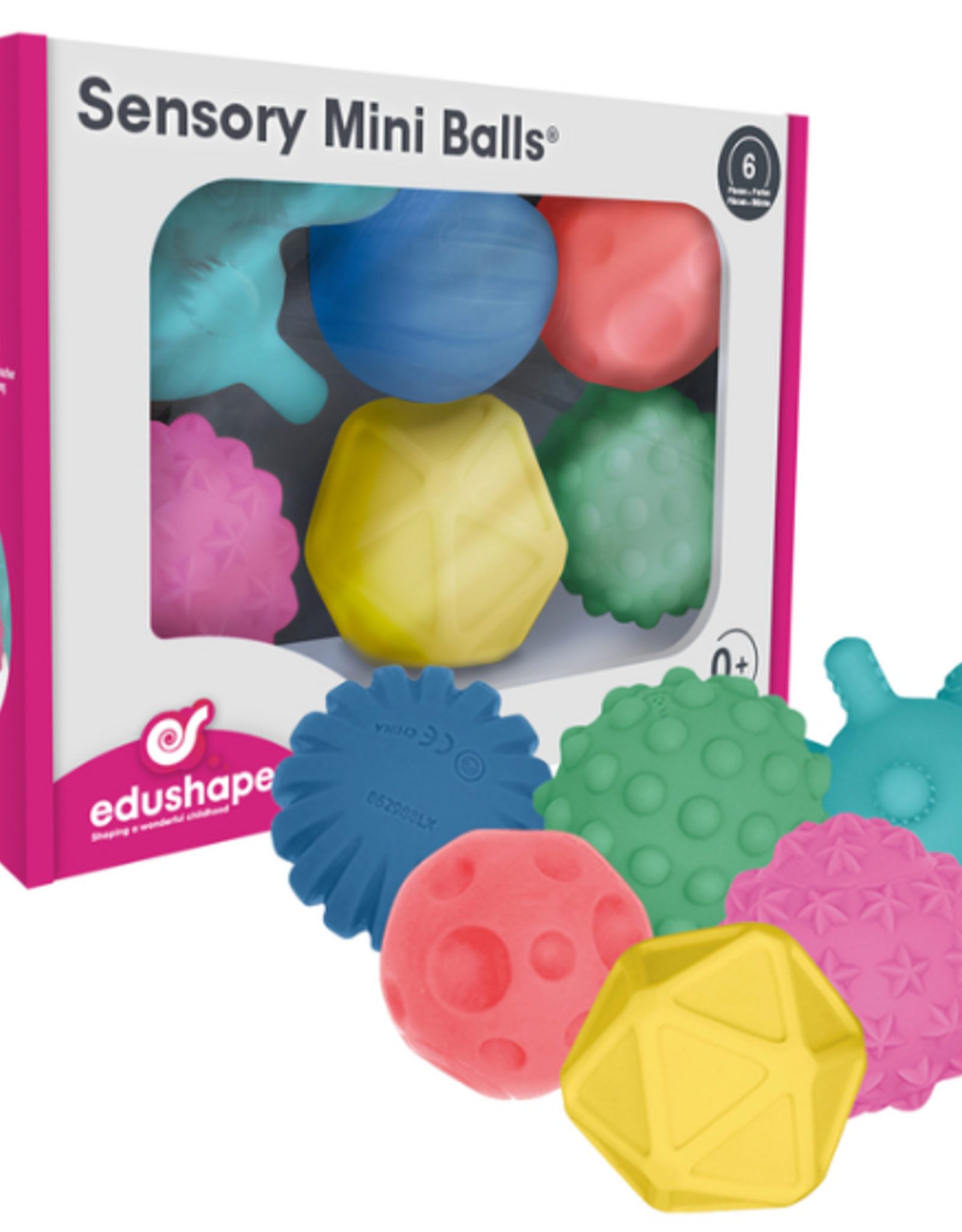 Edushape Sensory Mini Balls, 6 pcs