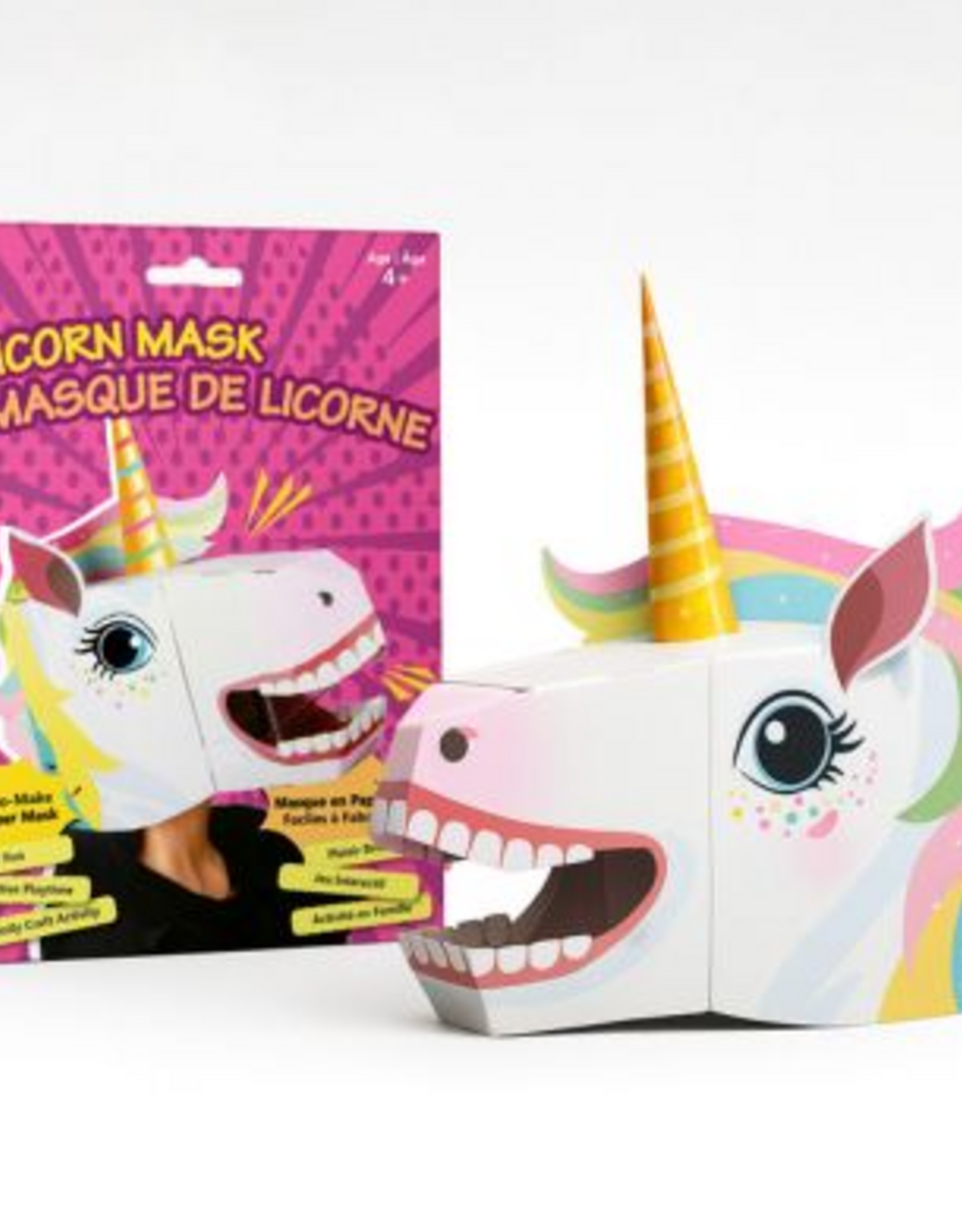 3D Paper Mask 3D Paper Craft Unicorn Mask - Easy DIY Kids Mask Gift