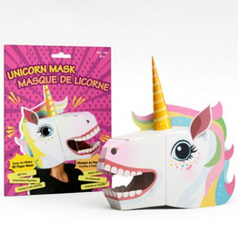3D Paper Mask 3D Paper Craft Unicorn Mask - Easy DIY Kids Mask Gift