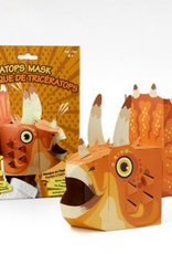 3D Paper Mask 3D Paper Craft Triceratops Mask - Easy DIY Kids Mask Gift