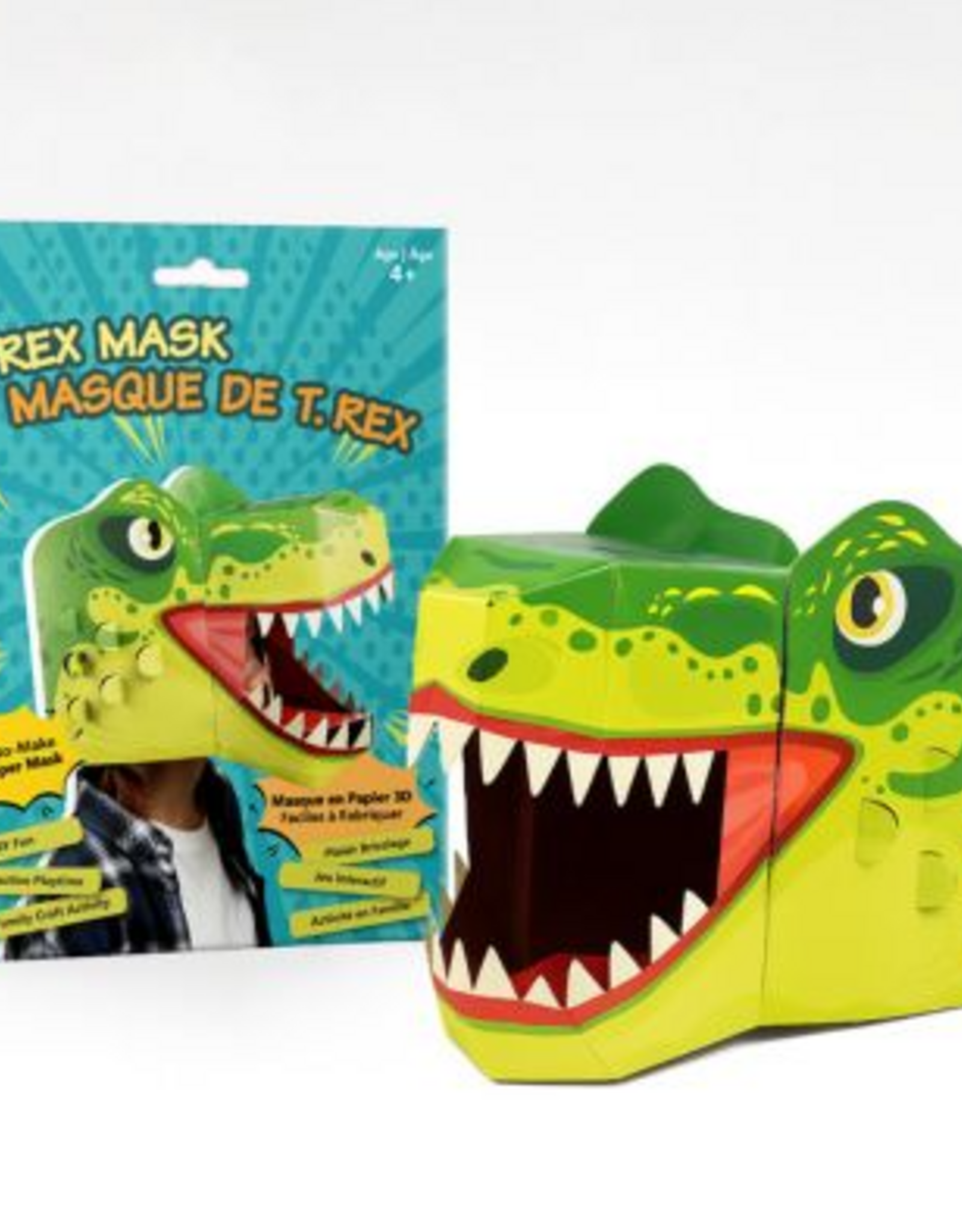 3D Paper Mask 3D Paper Craft T-Rex Mask - Easy DIY Kids Mask Gift