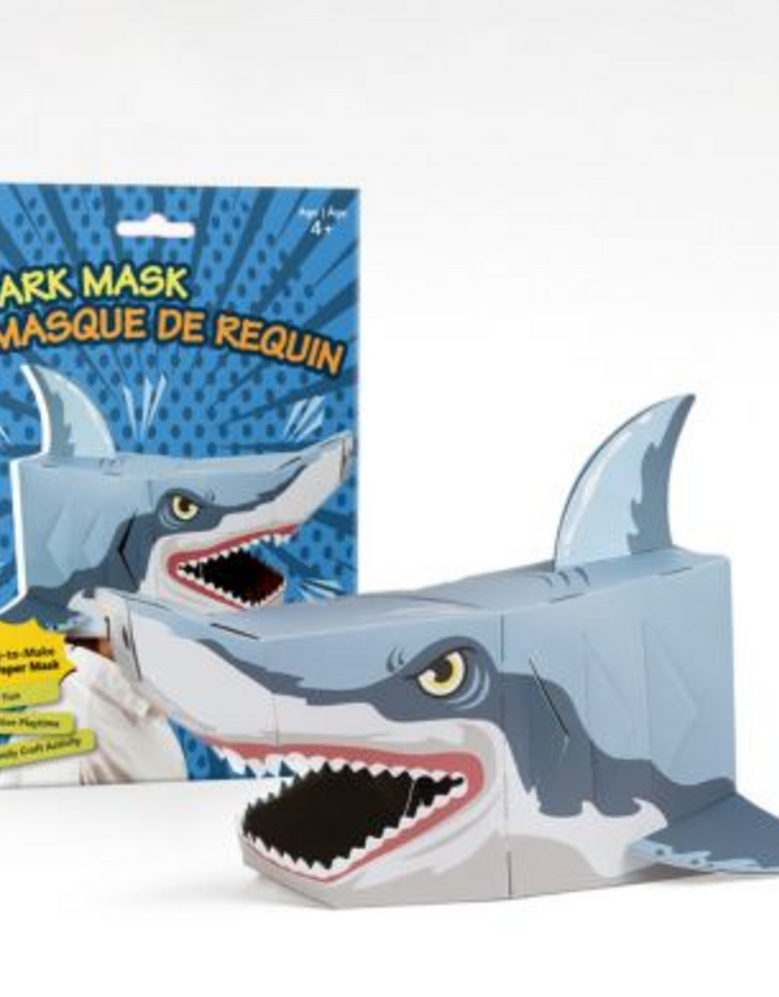 3D Paper Mask 3D Paper Craft Shark Mask - Easy DIY Kids Mask Gift
