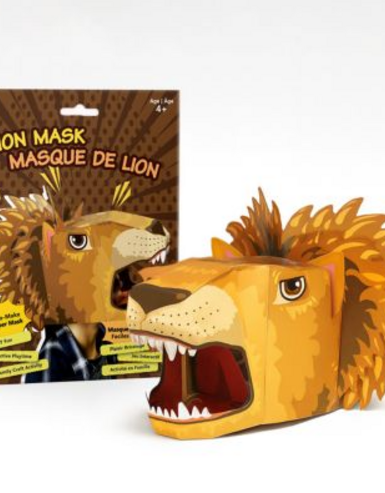 3D Paper Mask 3D Paper Craft Lion Mask - Easy DIY Kids Mask Gift