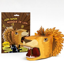 3D Paper Mask 3D Paper Craft Lion Mask - Easy DIY Kids Mask Gift