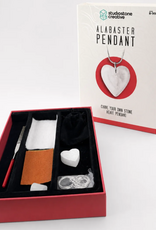 Studiostone Creative Heart Alabaster Pendant Carving Kit