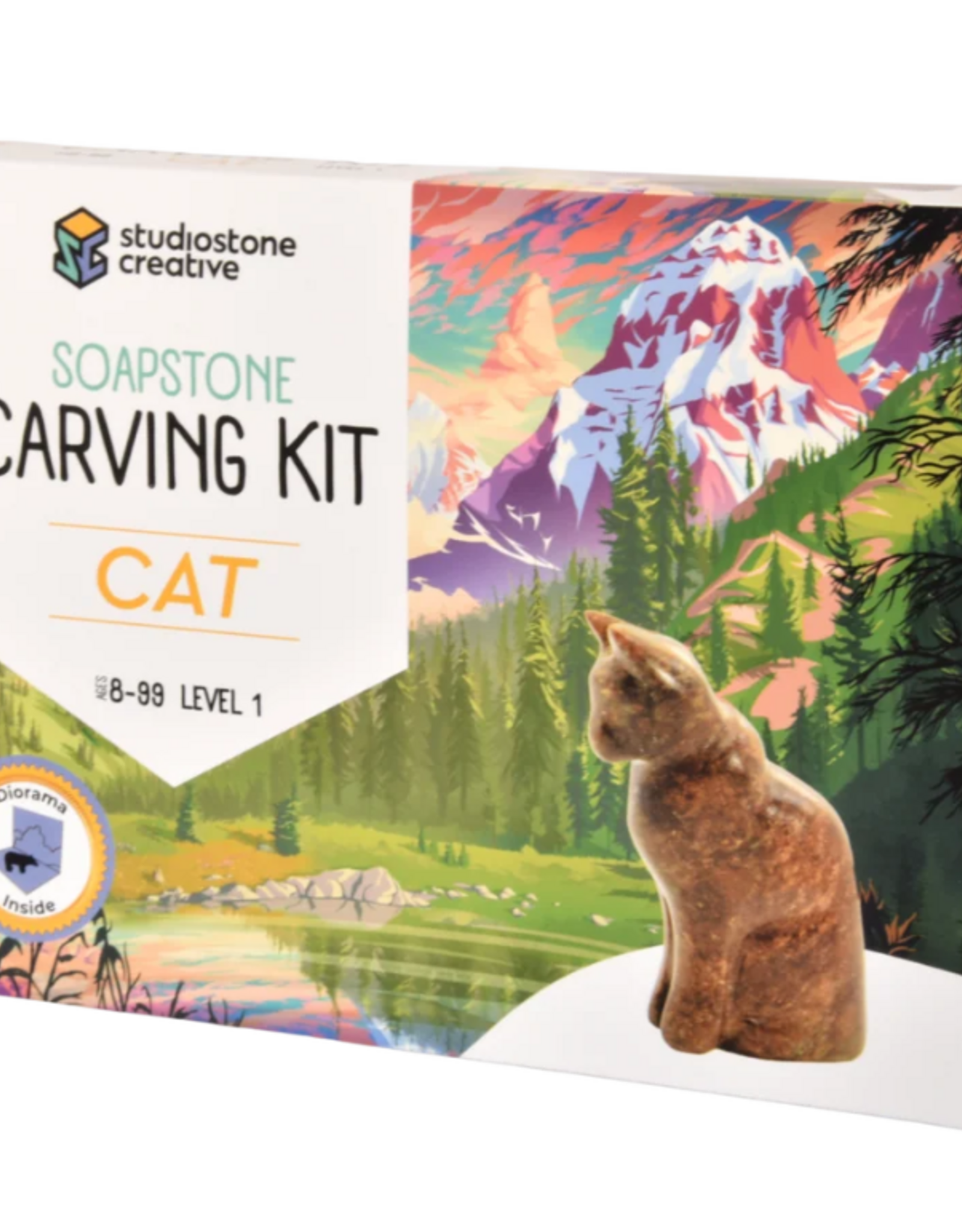 Studiostone Creative Cat Soapstone Carving Kit
