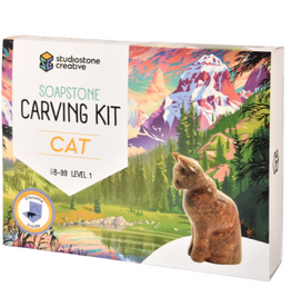 Studiostone Creative Cat Soapstone Carving Kit