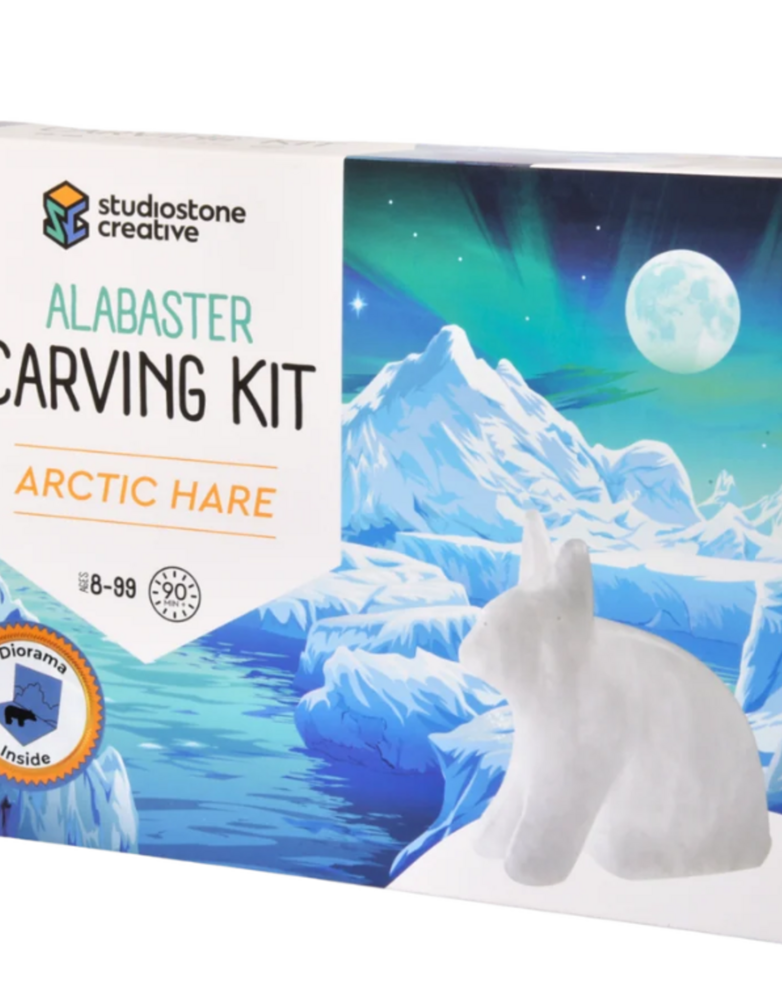 Studiostone Creative Arctic Hare Alabaster Carving Kit