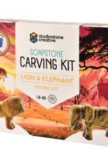 Studiostone Creative Lion & Elephant Soapstone Carving Kit