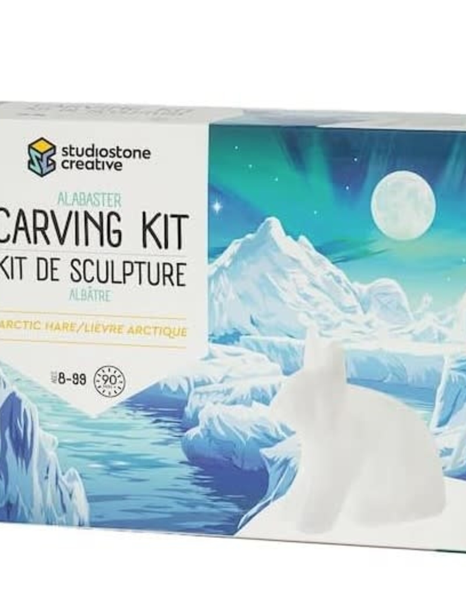 Studiostone Creative Arctic Hare Alabaster Carving Kit