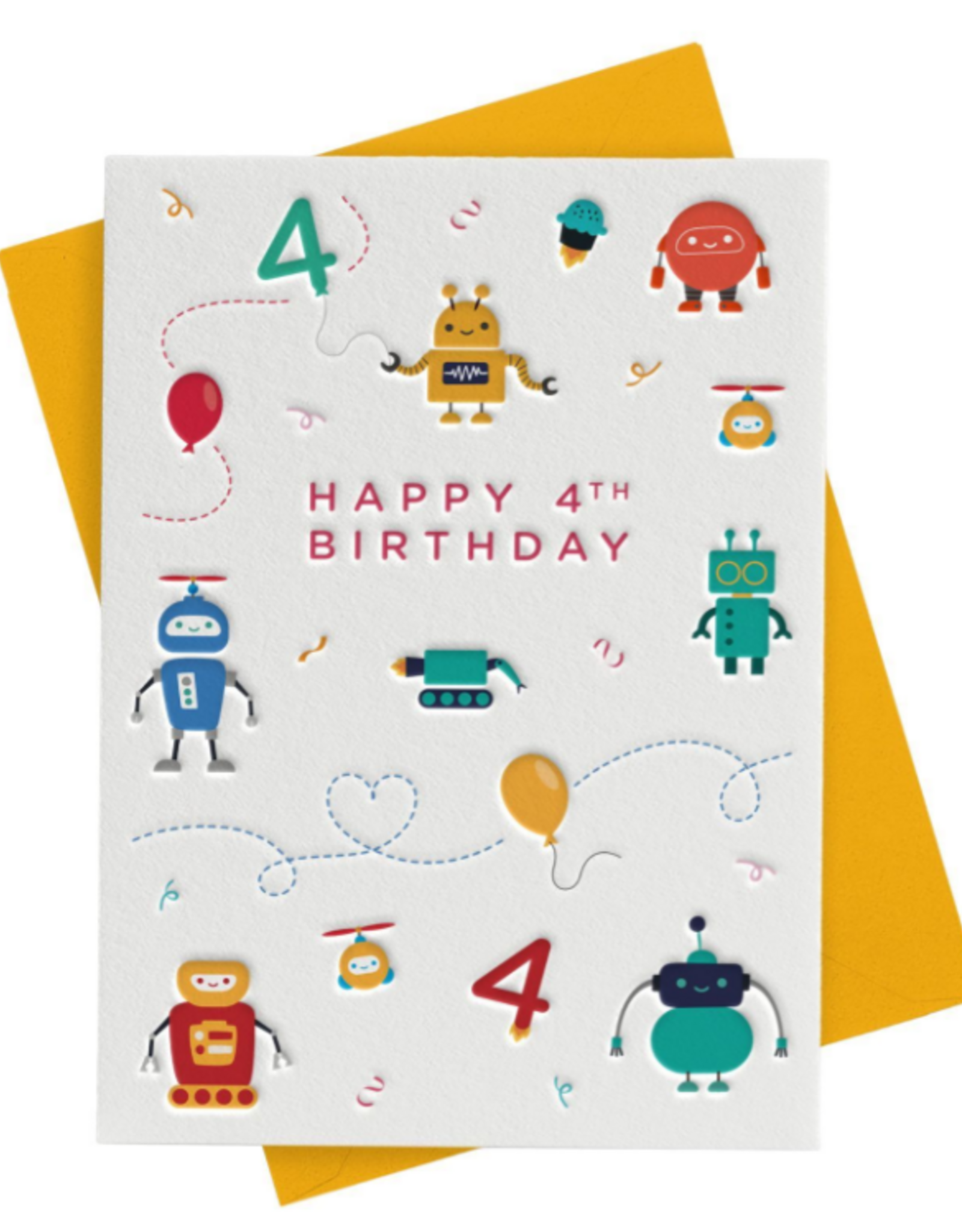Heyyy Happy 4th Birthday - Robots