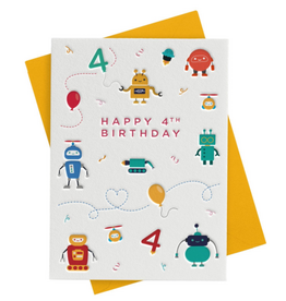 Heyyy Happy 4th Birthday - Robots