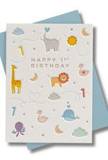 Heyyy Happy 1st Birthday - Sleepy Animals