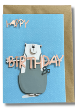 Peskovoi Bear with Scissors - Happy Birthday